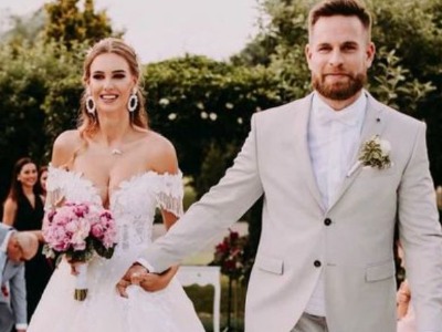 Viktor Rajek and Veronica Rajek's wedding picture.